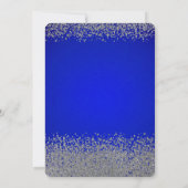 Zilver Afstudeerder Pet, Diamonds Blue Graduparty Kaart (Achterkant)