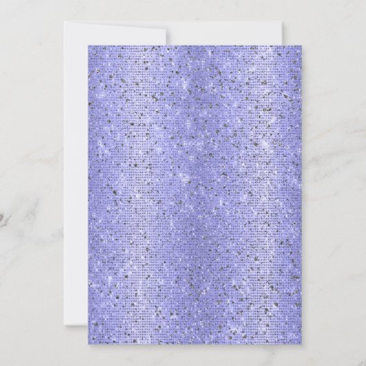 Zilver Afstudeerder Pet, Disco Ball, Wijnviolette Kaart (Achterkant)