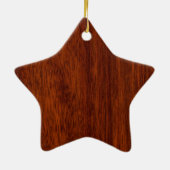 Zilver als Caduceus Medical Symbol Mahogany Print Keramisch Ornament (Achterkant)