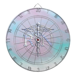 Zilver als RN Caduceus Medical Moeder Pearl Dartbord