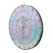 Zilver als RN Caduceus Medical Moeder Pearl Dartbord (Voorkant Rechts)