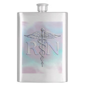 Zilver als RN Caduceus Medical Moeder Pearl Flacon (Voorkant)