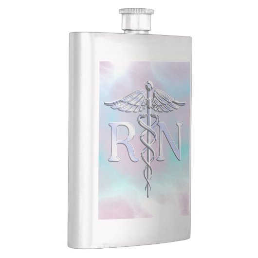 Zilver als RN Caduceus Medical Moeder Pearl Flacon (Rechts)