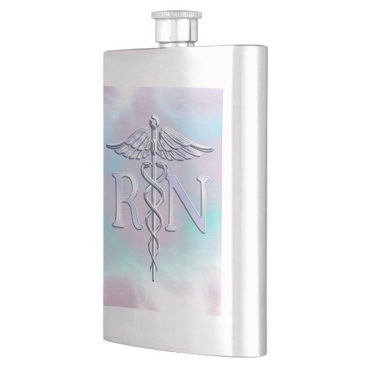 Zilver als RN Caduceus Medical Moeder Pearl Flacon (Links)