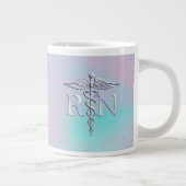 Zilver als RN Caduceus Medical Moeder Pearl Grote Koffiekop (Rechts)