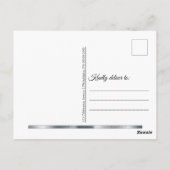 Zilver | Aqua Modern Eenvoudig Elegant Dank u Briefkaart (Achterkant)