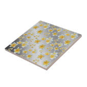 zilver, aziaans, geel, wit, bloem, helder, goud, tegeltje (Zijkant)