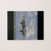 Zilver B25. (vlak;b25_WWII-vlakken) Legpuzzel (Horizontaal)