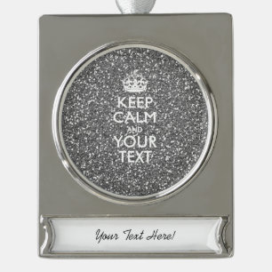 Zilver BEHOORT KALK EN Uw Creatieve Tekst Verzilverd Banner Ornament
