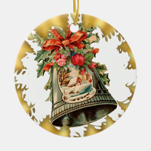  zilver Bells keramisch kerstversiering Keramisch Ornament (Voorkant)