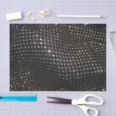 Zilver bestudeerde metalen zwarte weefsels tissuepapier (Craft)