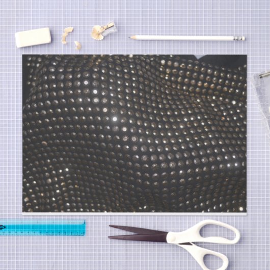 Zilver bestudeerde metalen zwarte weefsels tissuepapier (Craft)