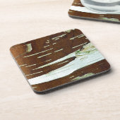 Zilver Birch Natural Tree Bark Bier Onderzetter (Linkerzijde)