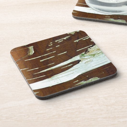 Zilver Birch Natural Tree Bark Bier Onderzetter (Linkerzijde)