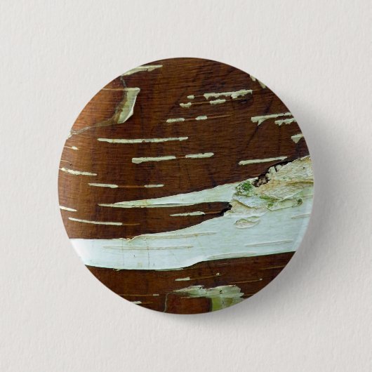 Zilver Birch Natural Tree Bark Ronde Button 5,7 Cm (Voorkant)