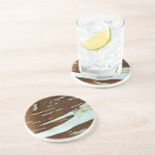 Zilver Birch Natural Tree Bark Zandsteen Onderzetter (Zijkant)