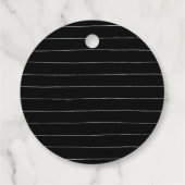 Zilver & Black Script Birthday Party Hartelijk dan Bedankjes Labels (Achterkant)