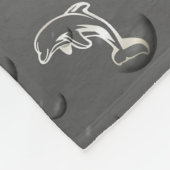 zilver, blauw, blauw, goud, zilver, tekening, vis, fleece deken (Hoek)