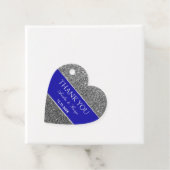 Zilver Blauw Dank Je Bedankjes Labels (In situ)