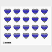 Zilver Blauw Dank Je Hart Sticker (Vel)