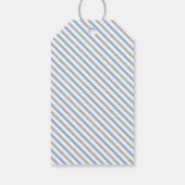 Zilver & Blauw | Modern Party Favor Bedankt Labels Cadeaulabel (Achterkant)