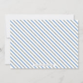 Zilver, blauw | Modern Typografie Boy Baby shower Kaart (Achterkant)