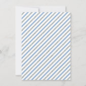 Zilver & Blauw | Moderne jongensfeest bedankkaart (Achterkant)