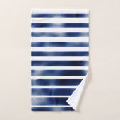 Zilver & blauw Vetgedrukte Strepen Bad Handdoek (Handdoek)