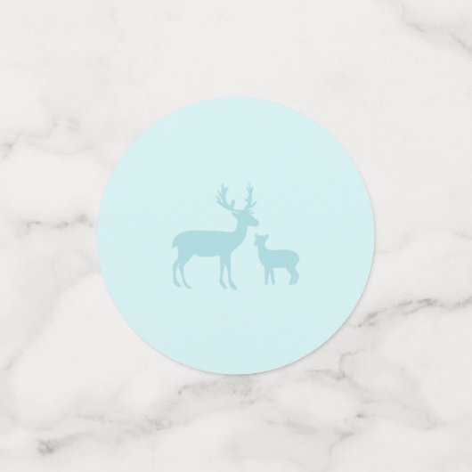 Zilver & Blauw Winter Wonderland Boy 1e verjaardag Confetti (Kleine voorkant)