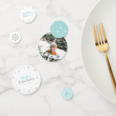 Zilver & Blauw Winter Wonderland Boy 1e verjaardag Confetti (Groep)