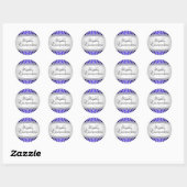 Zilver & Blauwe Diamant Quinceanera Sticker (Vel)