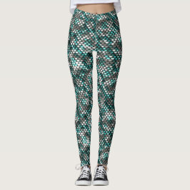 Zilver & Blauwe Lovertjes Uitzicht Leggings