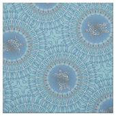 Zilver Blauwe Schildpad Dier Stof (Swatch)