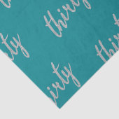 Zilver Blauwgroen 30 Verjaardagsfeestje Glitter "T Tissuepapier (Detail)