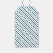 Zilver & Blauwgroen | Modern Party Favor Bedankt L Cadeaulabel (Achterkant)