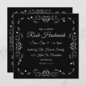 Zilver Bloeien met Appels Rosh Hashanah Kaart (Voorkant / Achterkant)