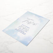 Zilver & Blue Heart 2 2e Boy Birthday Party Folie Uitnodiging (Gedraaid)