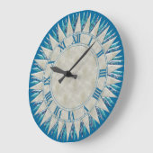 Zilver Blue Sun Wall klok (Hoek)