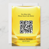 Zilver Boter Geel Modern Trouwen Datum Besparen Save The Date (Achterkant)