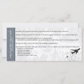 Zilver Brazilië Bruiloft Boarding Pass Uitnodiging (Achterkant)