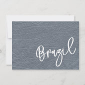 Zilver Brazilië Paspoort Bedankkaart (Achterkant)