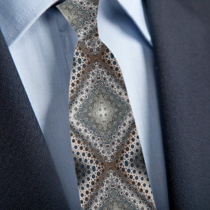 Zilver Bruine Blauwe Stippen In Diamanten Heren Da Stropdas
