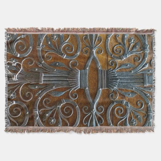 Zilver bruine houtsluiende deur deken (Voorkant)