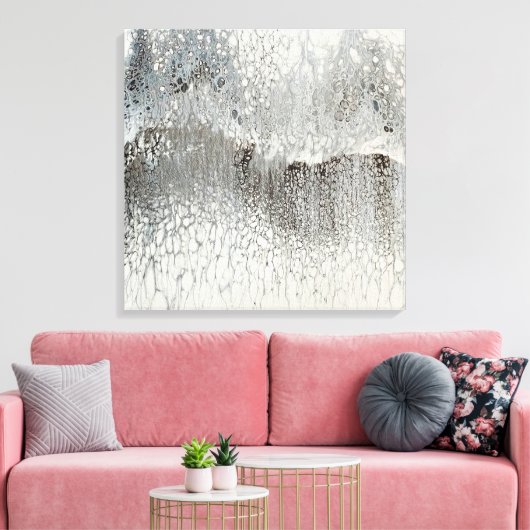 Zilver Canvas Afdruk (Insitu (Woonkamer))