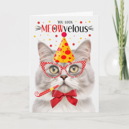 Zilver Champagne Tabby Kat MEERdan geweldige verja Kaart