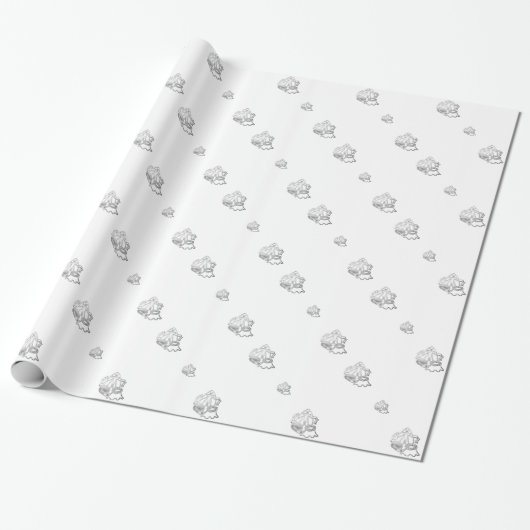 Zilver Christelijk weddenschap Cadeaupapier (Uitgerold)