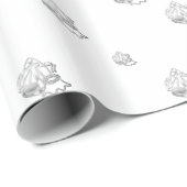 Zilver Christelijk weddenschap Cadeaupapier (Rol Hoek)