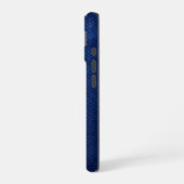 Zilver Chrome Geometrisch Hert Blauwe Python iPhon iPhone 16 Hoesje (Linkerkant)
