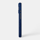 Zilver Chrome Geometrisch Paard Blauw Python iPhon iPhone 16 Hoesje (Linkerkant)