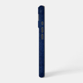 Zilver Chrome Geometrische Adelaar Blauwe Python i iPhone 16 Hoesje (Linkerkant)